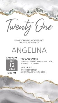 21st Birthday Invitation Instagram Story template