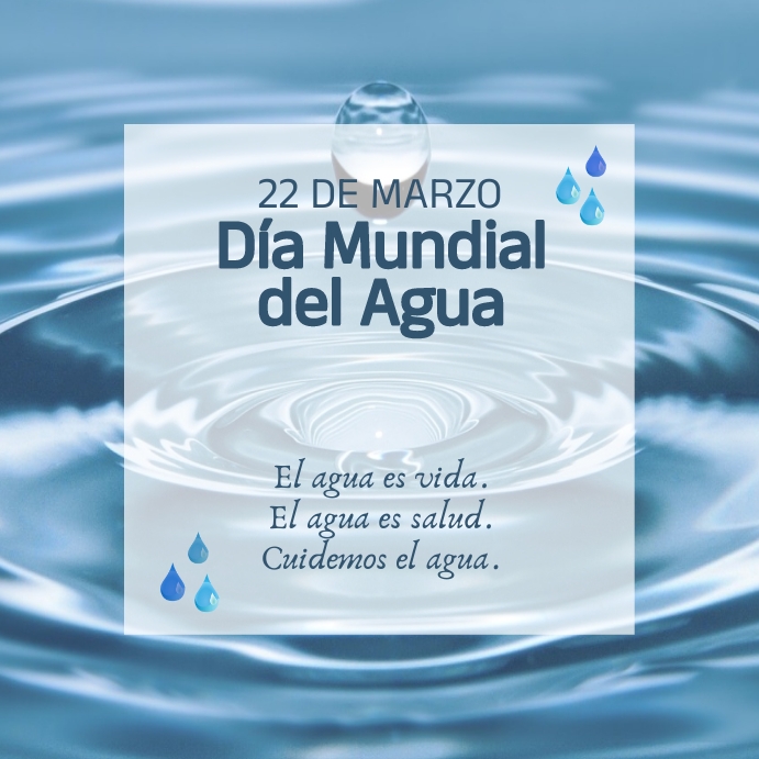 22 de Marzo Día Mundial del Agua Instagram Post template