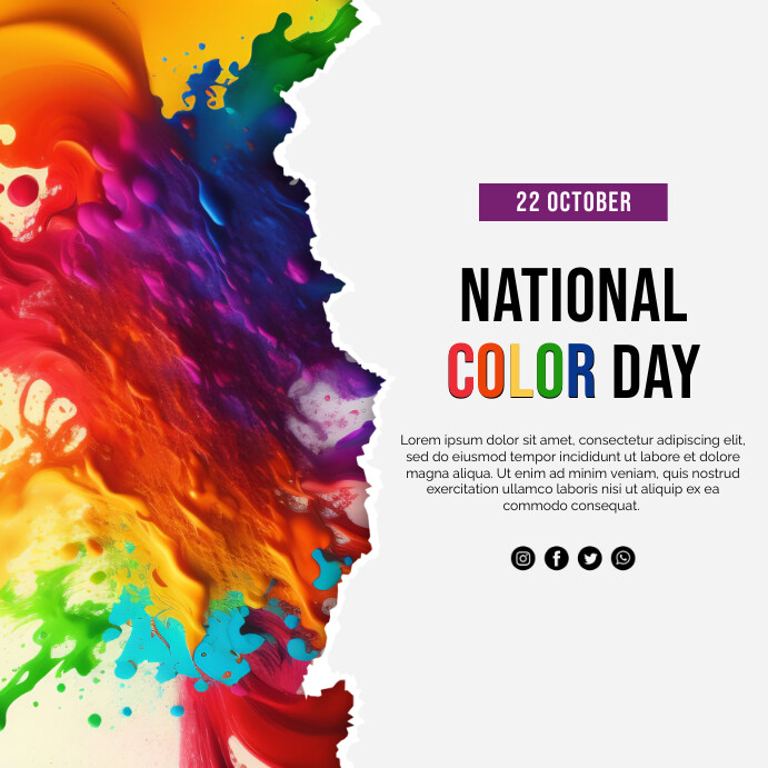 22 Oct - National Color Day Template | PosterMyWall