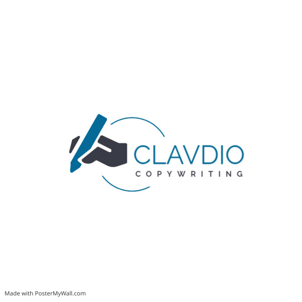 modern minimal copywriting blue and black gre