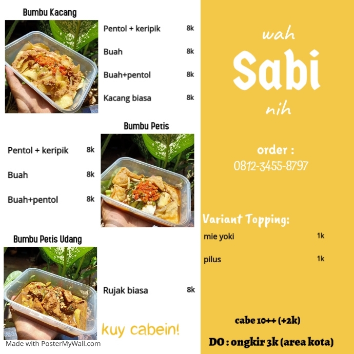 Slogan Rujak poster rujak baru | PosterMyWall