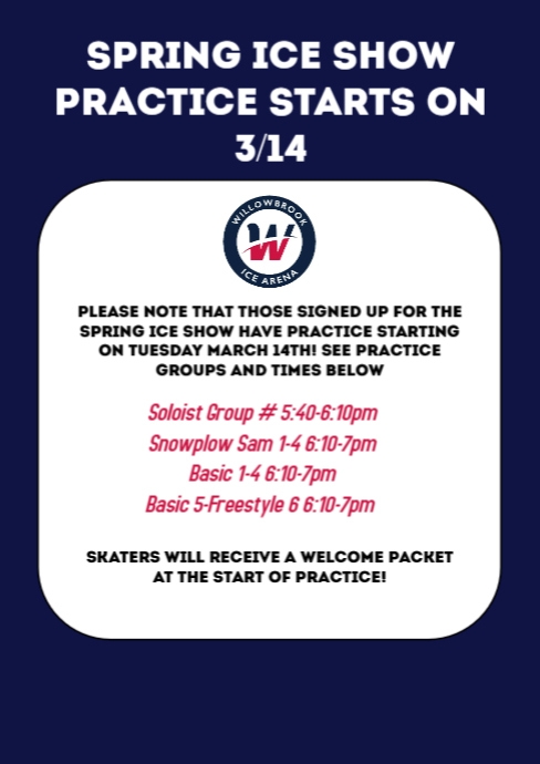 Spring Show Practice Reminder | PosterMyWall