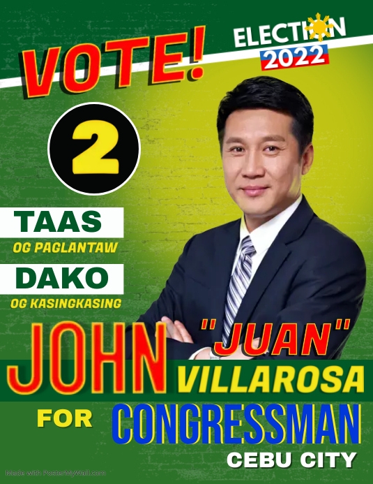 Pinoy Election Lettering Philippine Election Tarpaulin Poster | PosterMyWall