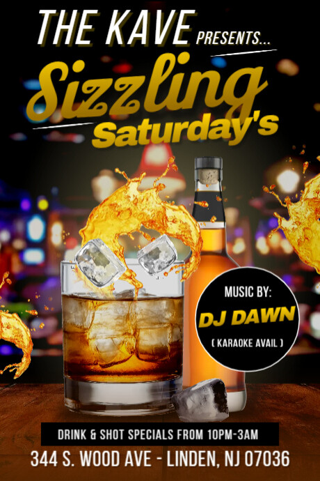 whiskey night Poster template