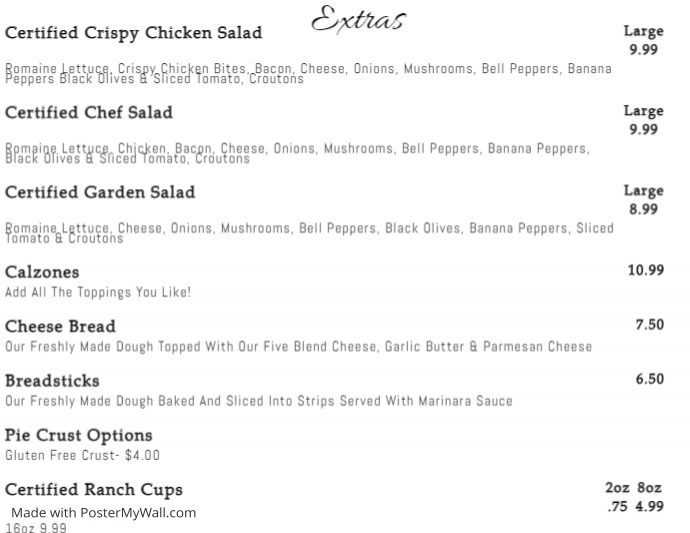 Extras Menu part 3 | PosterMyWall