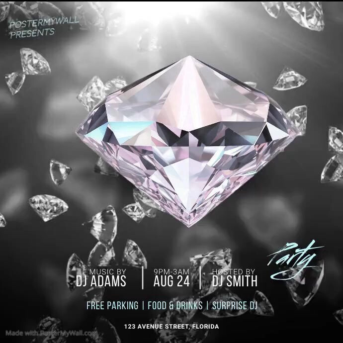 Copy of Diamond party video ad template | PosterMyWall