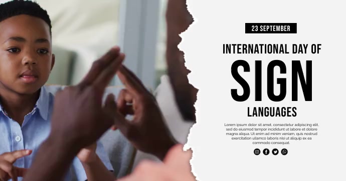 Copy of 23 Sep - International Day of Sign Languages | PosterMyWall