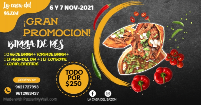 Copia de Ribs Menu Discount Facebook Ads | PosterMyWall