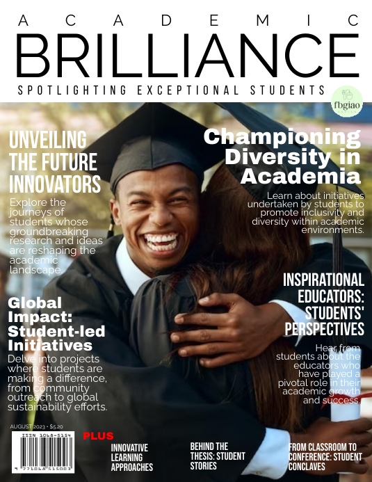 230823 Academic Brilliance magazine cover Template | PosterMyWall