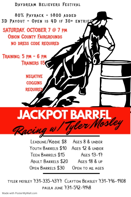 Barrel Racing Poster | PosterMyWall