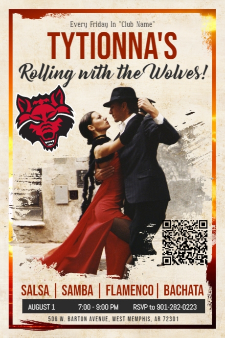Latin Dance Classes Poster Template