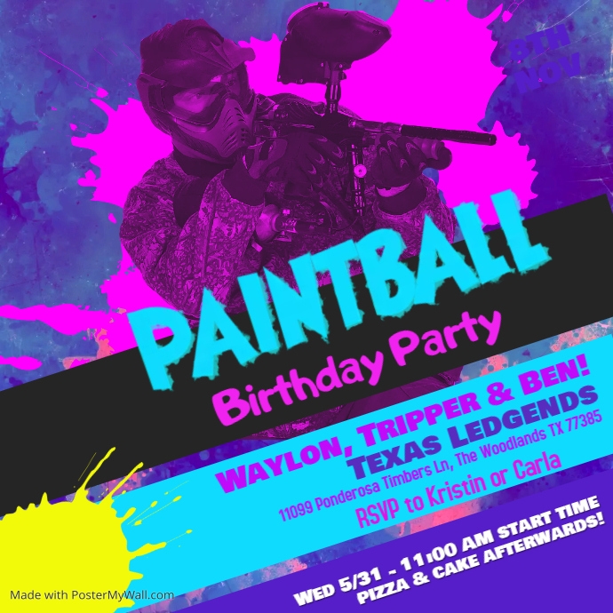Copy of Paintball Tournament PosterMyWall