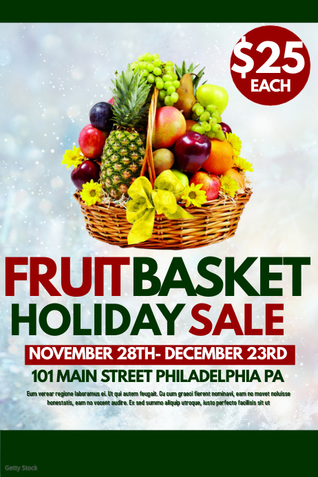 Fruit Basket Template Postermywall