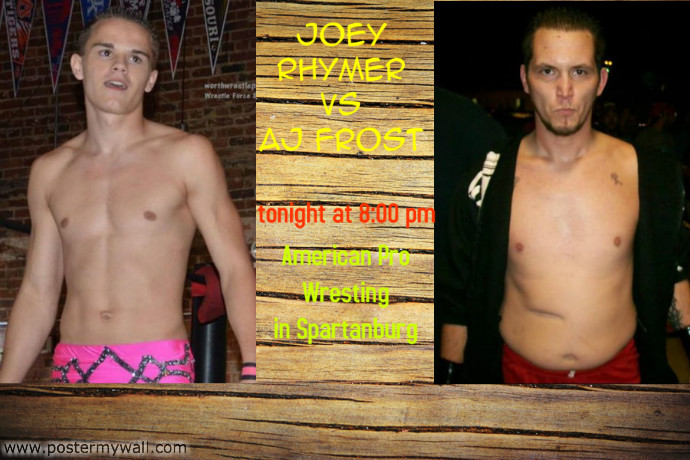 Joey Rhymer vs AJ Frost Poster template