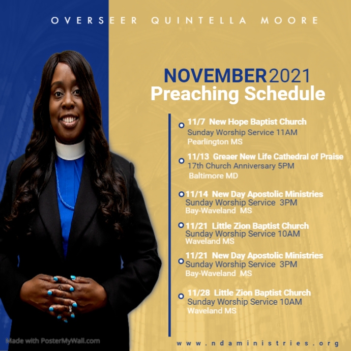 Copy of Copy of Preaching Schedule | PosterMyWall