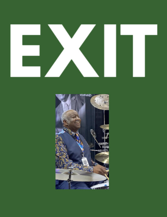 Exit Sign Right Arrow Green Flyer | PosterMyWall