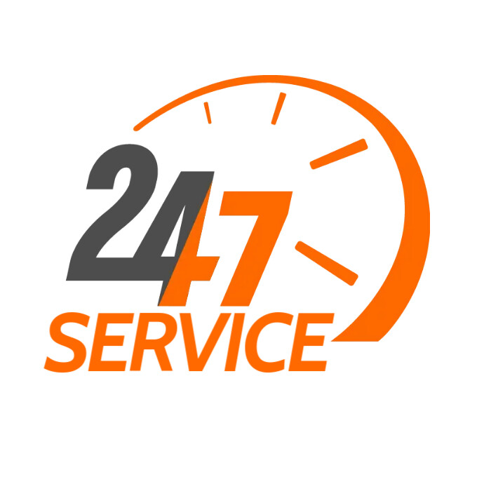 24/7 Service โลโก้ template