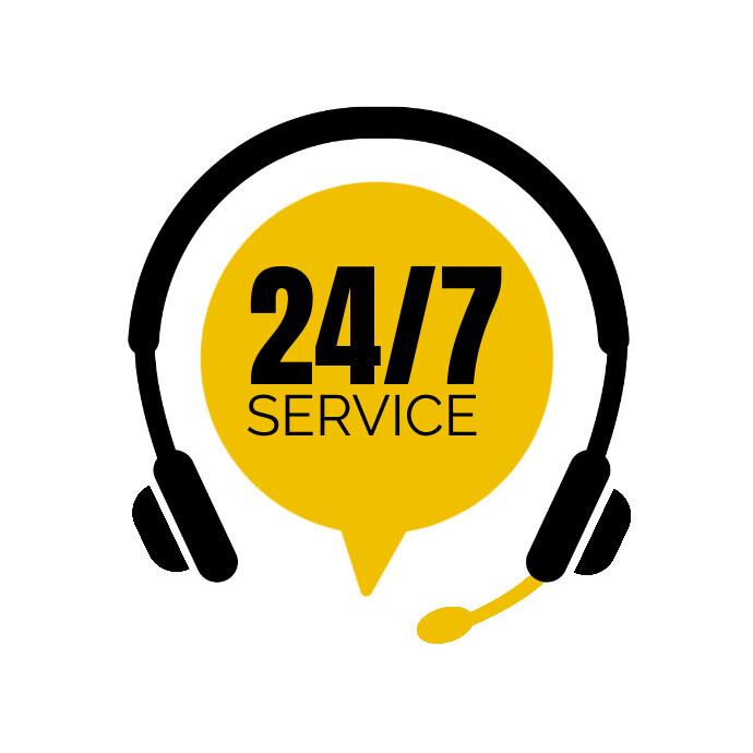 24/7 Service logo Templat | PosterMyWall