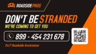 24 Hour Roadside Assistance Business card  Service Advertising template
