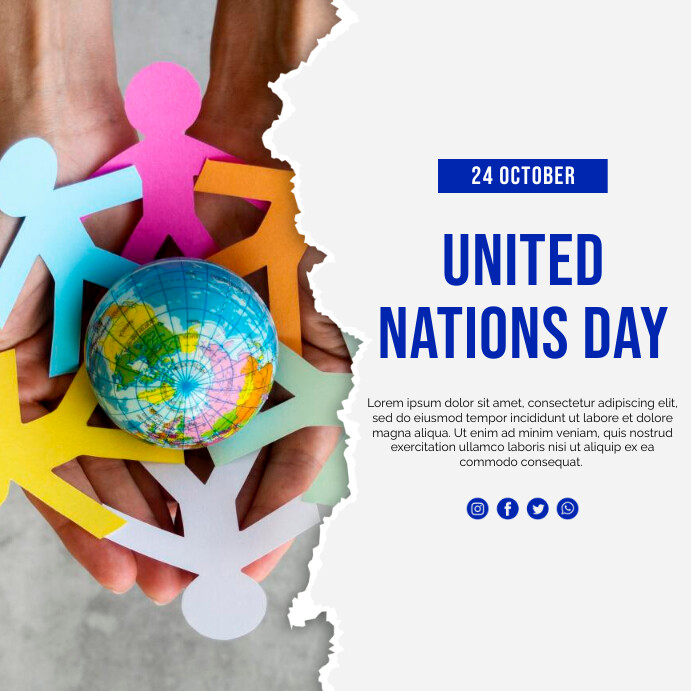 24 Oct - United Nations Day Template | PosterMyWall