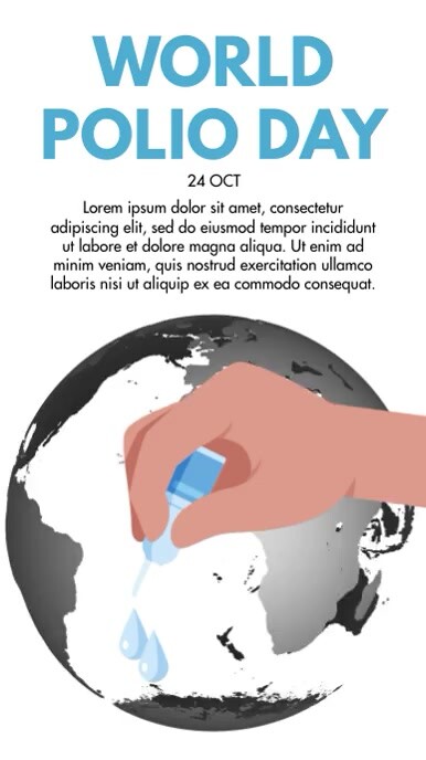 24 Oct - World Polio Day Instagram Story template