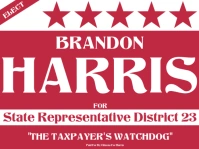 24 x 18 Political Lawn Sign Template ป้ายสนาม