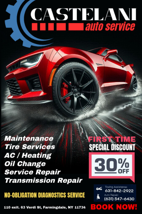 240904 Car service ad Poster template