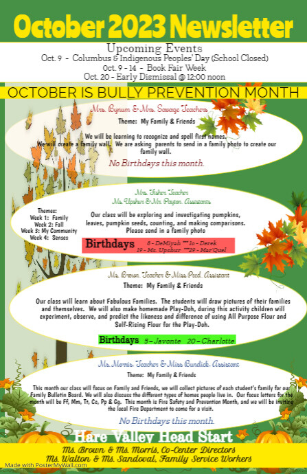 October, Newsletter | PosterMyWall