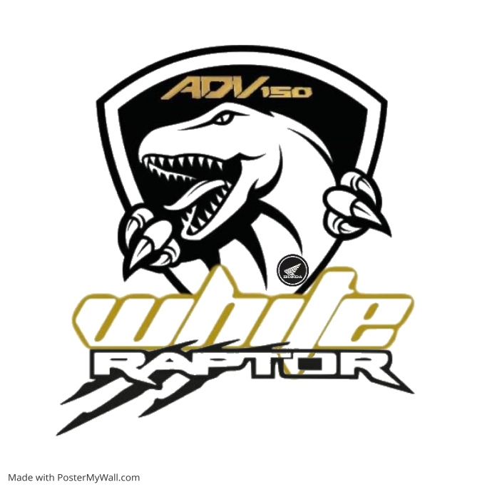 White Raptor Logo | PosterMyWall