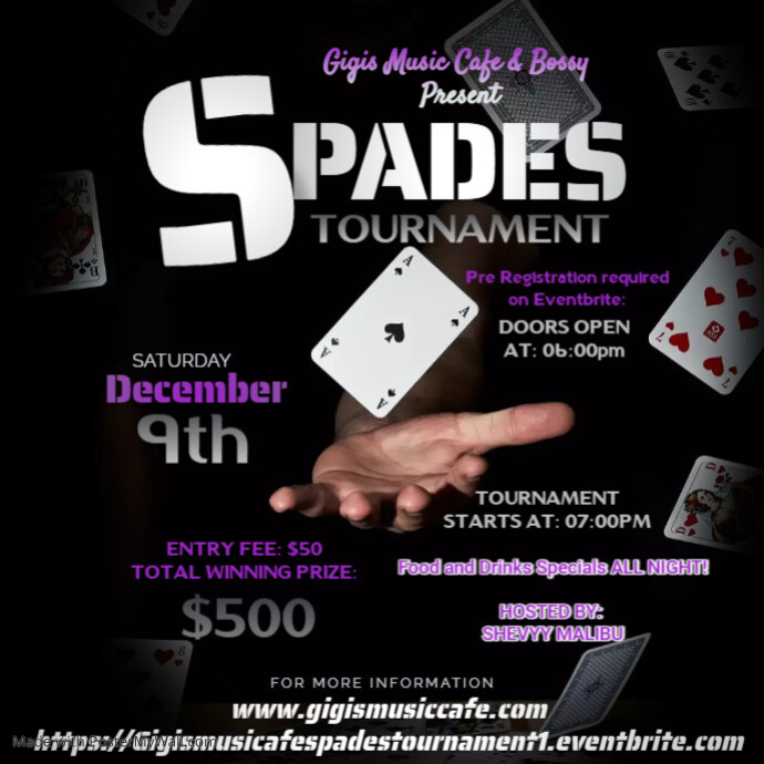 Spades Tournament Instagram Post PosterMyWall