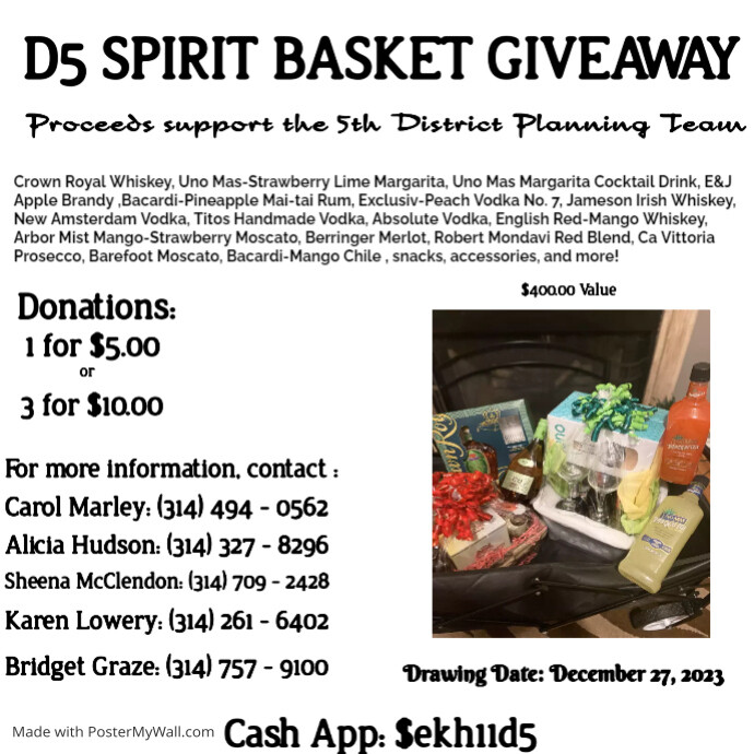 Original alcohol Basket raffle | PosterMyWall