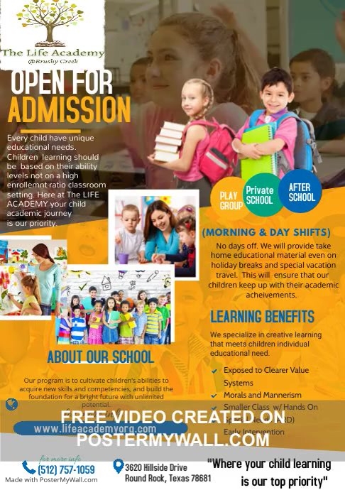 Copy of Copy of School Admission Open | PosterMyWall