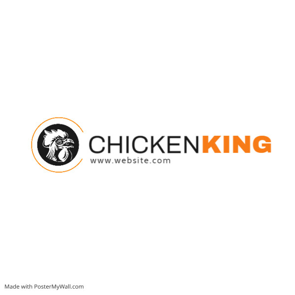 modern minimal chicken black and orange color