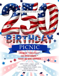 250 250th American anniversary celebration template Volantino (US Letter)