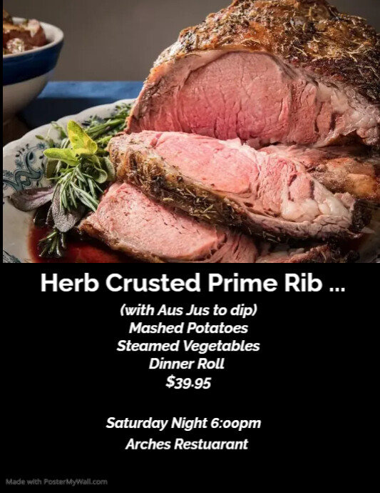 Prime Rib | PosterMyWall