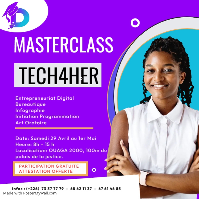 Online Masterclass Poster Template | PosterMyWall