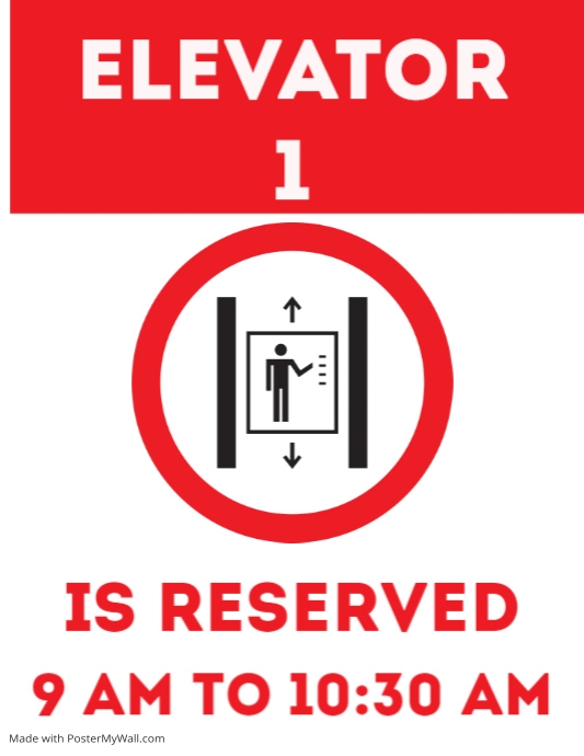 Elevator out of order door sign a4 printable | PosterMyWall