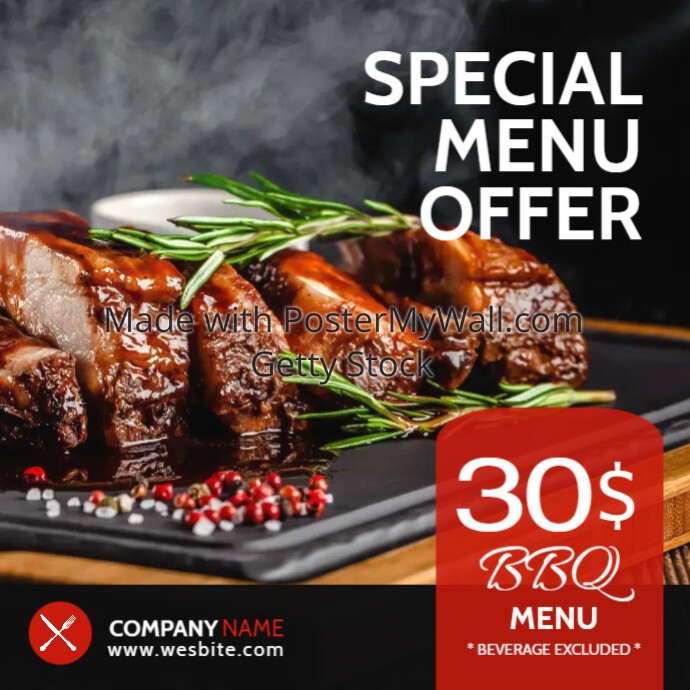 BBQ Steak house restaurant instagram post ban