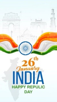 26 January Republic Day Instagram Story Post template