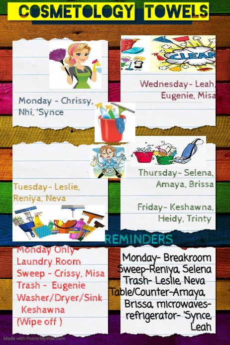 My Weekly Routine Poster Weekly Schedule Poster Template | PosterMyWall