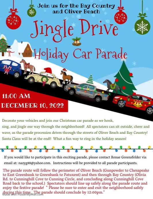 Jingle Drive Parade Flyer (US Letter) template