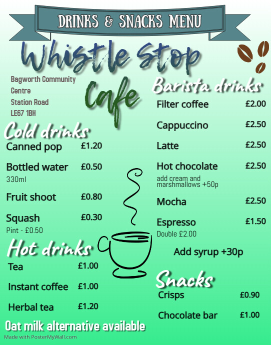 Whistle Stop Menu PosterMyWall
