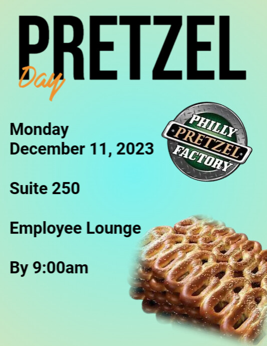 National Pretzel Day Flyer Template PosterMyWall