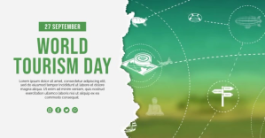 White World Tourism Day Facebook Shared Image Template