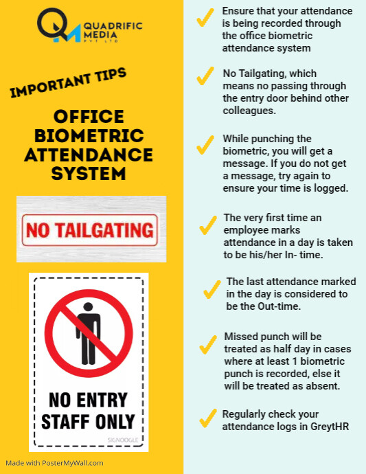 Modern Yellow Office Rules and Regulations Fl Flyer (US Letter) template