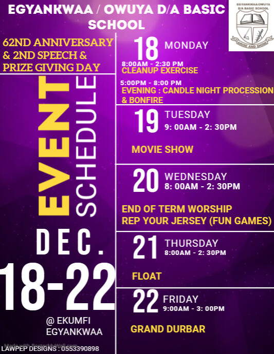 Event Schedule Design Template | PosterMyWall