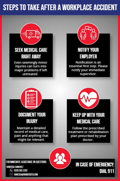 Workplace Accident Poster template