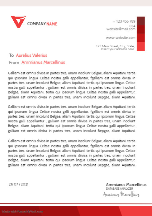 modern corporate letterhead template design l