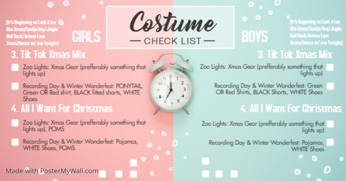 Costume Checklist 2 PosterMyWall