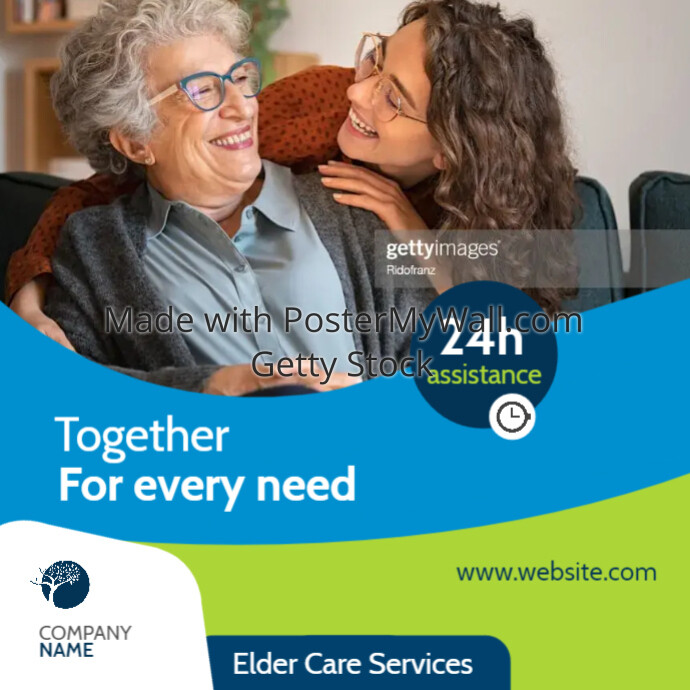 elder care nursing advertising template desig